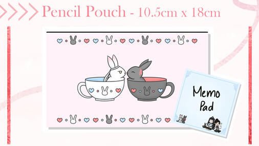Pencil pouch and paper pad